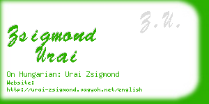 zsigmond urai business card